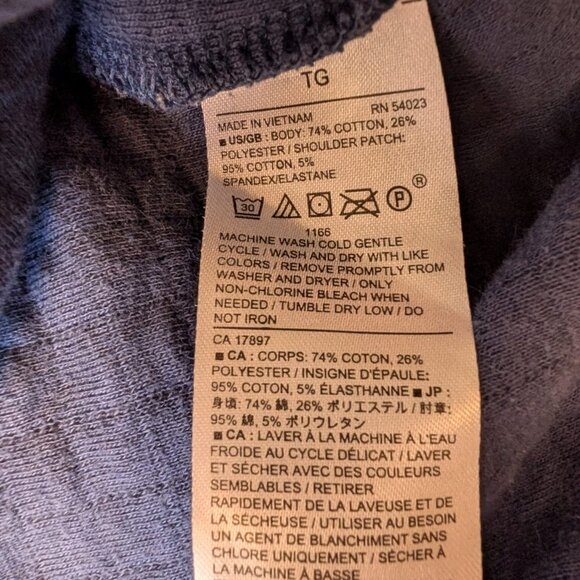 Banana Republic Men’s Waffle Knit Crewneck Sweatshirt Navy Blue XL Cotton Blend - Picture 3 of 7